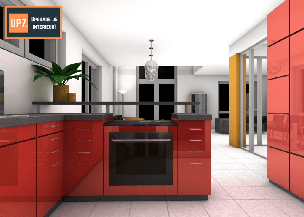 Maatwerk-keuken-keukenfronten-hoogglans-rood